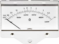 Measuring meters with front-mounted, rear-mounted or panel-mounted housings
